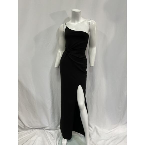 Nookie 'Lust' Black Polyester One Shoulder Gown Size S - Picture 2 of 5